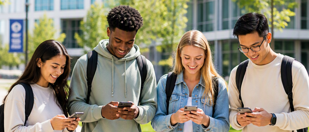 College Students on campus